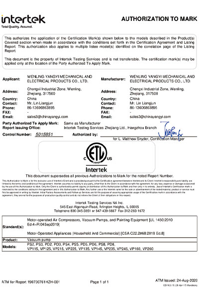 Certificate ETL, colink, hvac vacuum pump manufacturer from china
