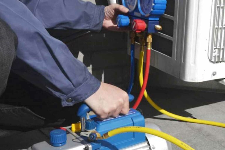 How to make air pumping with a HVAC vacuum pump?