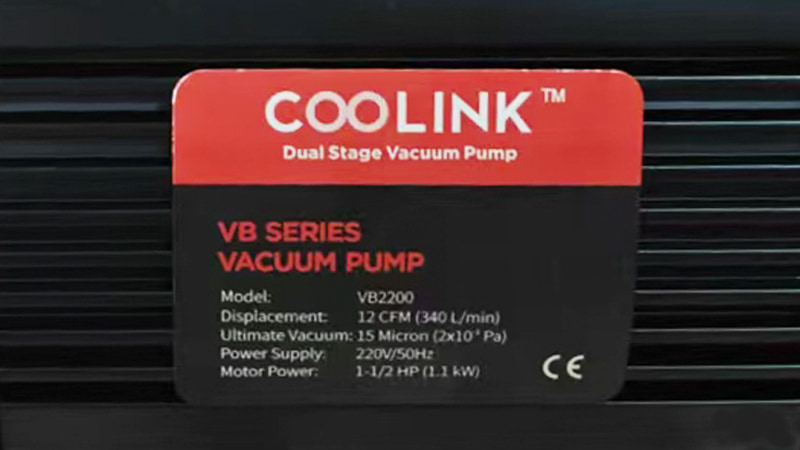 HVAC vacuum pump size